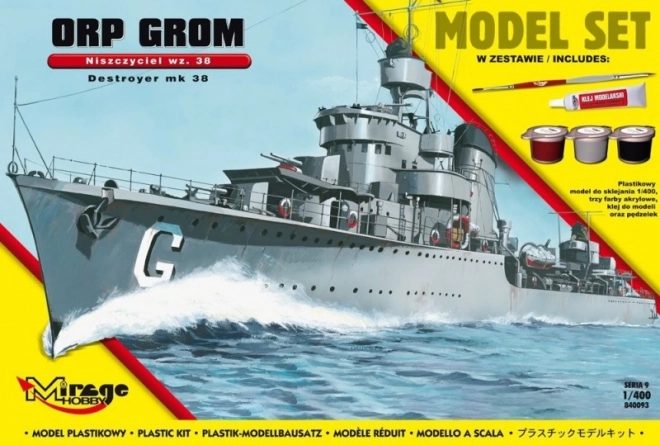 Model poljskega rušilca torpedov ORP Grom wz.38