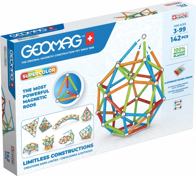 Geomag Supercolor konstruktor 142 kosov iz reciklirane plastike