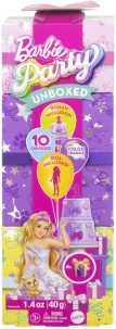 barbie party unboxed rojstnodnevni set s psičkom
