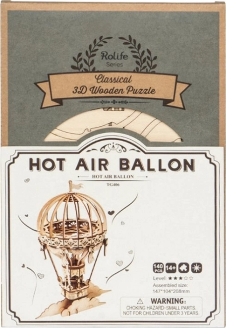 Toplozračni balon - 3D lesena sestavljanka