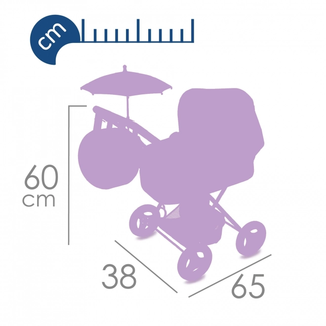 DeCuevas 85076 Zložljiv voziček za punčke s senčnikom in torbo Magic Bubble 2024 - 60 cm