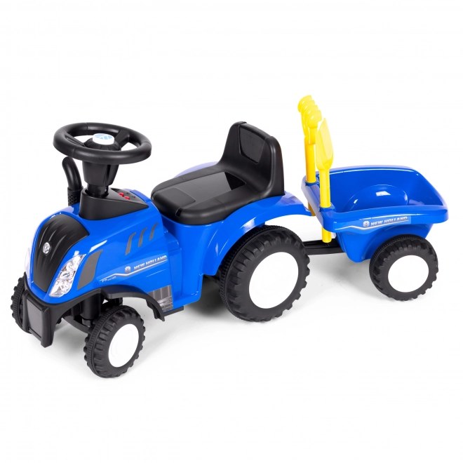 Otroški traktor s prikolico, interaktivni volan, zvoki – Modra