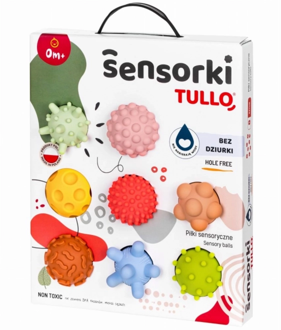 Tullo senzorilne senzorične kroglice za najmlajše 8 kosov