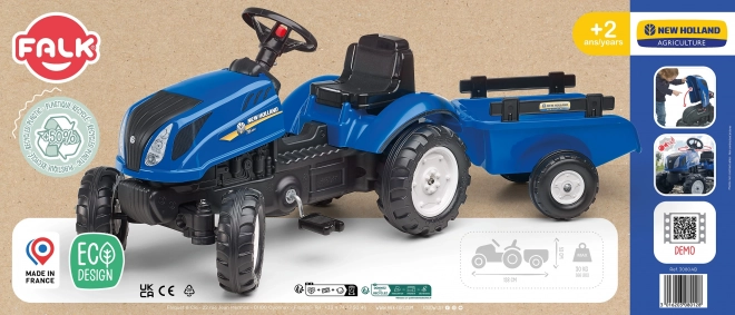 Traktor New Holland T6 s prikolico