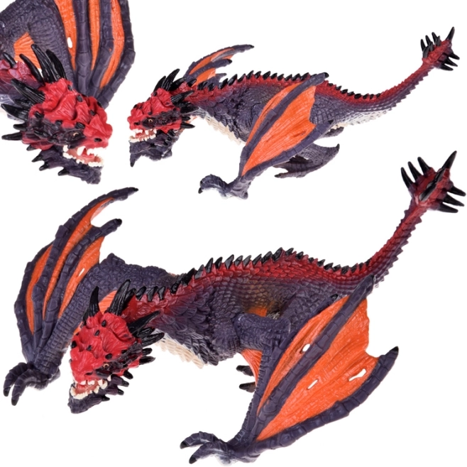 Figurica zmaja za otroke 21 cm – sivo‑oranžna