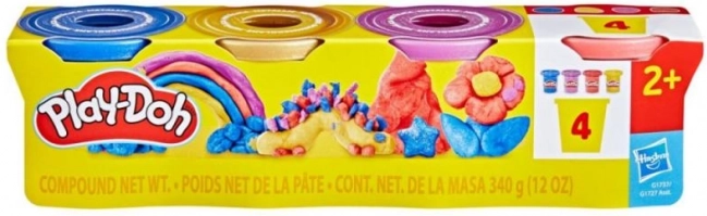 Play-Doh Kovinska zbirka – komplet 4 lončkov