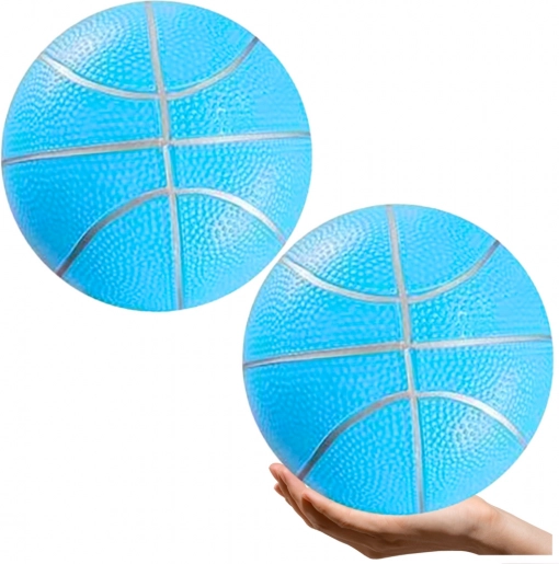 Pastelno modra lahka gumijasta plažna žoga 20 cm