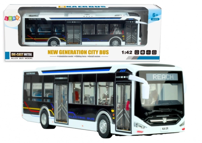 Električni mestni avtobus 1:42 Kovinska lučka bela