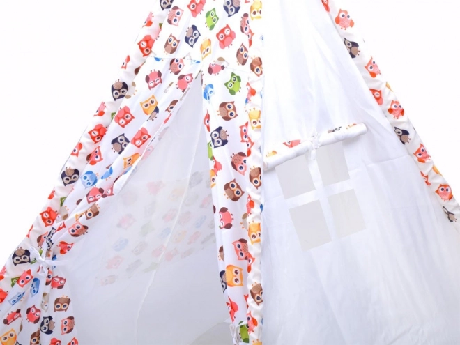 Otroški teepee šotor Vesela sova