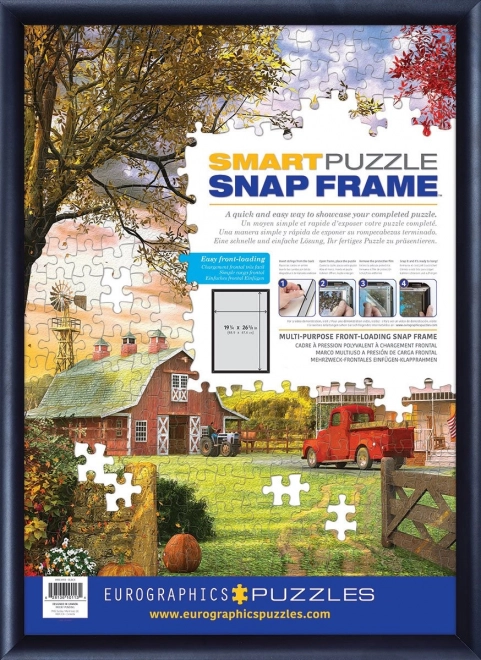 Črni aluminijasti klik okvir za sestavljanke 48,89x67,63 cm
