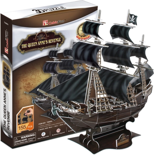 CubicFun 3D sestavljanka piratska ladja Queen Anne's Revenge – 180 koščkov
