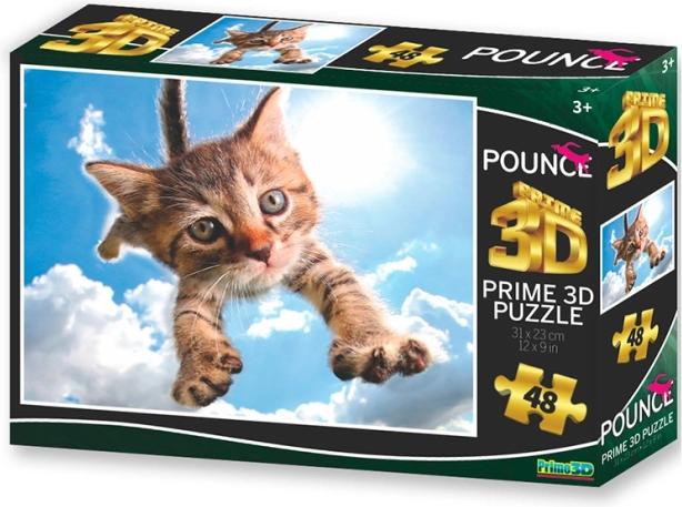 3D sestavljanka Skakajoča mačka: Sparkles 48 koščkov