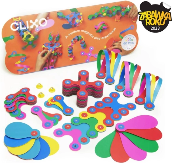 Clixo Super Rainbow magnetna sestavljanka 60 kosov