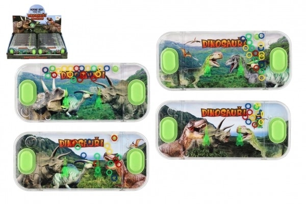 Vodna igra možganska uganka 15,5x7cm plast dinozaver 4 vrste 24kos v škatli