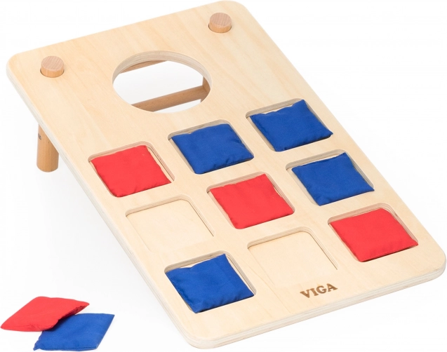 Spretnostna igra Viga Cornhole in križci in krožci