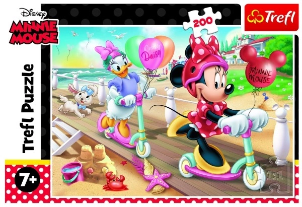 Sestavljanka 200 kosov Minnie na plaži Disney Minnie