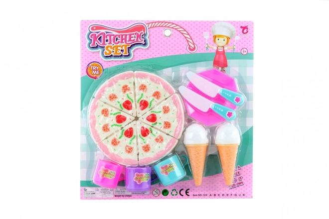 Barvni Set za Rezanje Torte z Dodatki