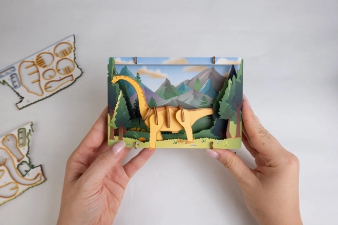 EscapeWelt 3D lesena sestavljanka Brontosaurus