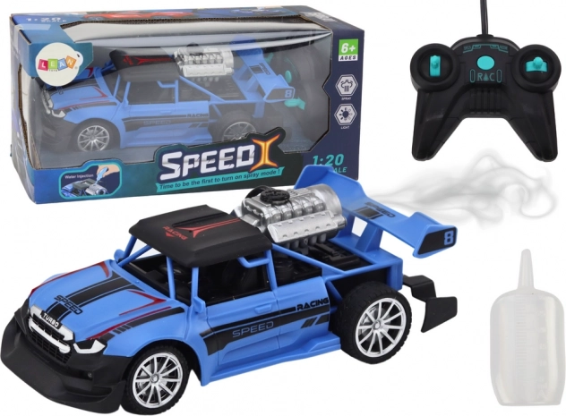 RC avto 1:20 s kadilnim učinkom in lučmi – modro