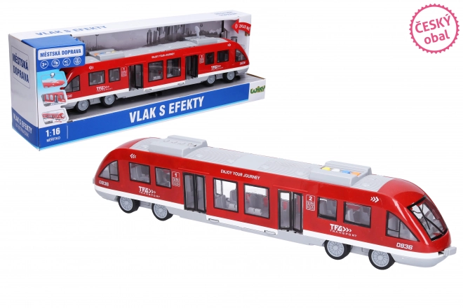 Moderni vlak z učinki 44 cm