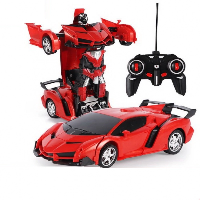 Avtomatski robot 2v1 Pilot R/C Svetlobni zvok Drsenje – Rdeča
