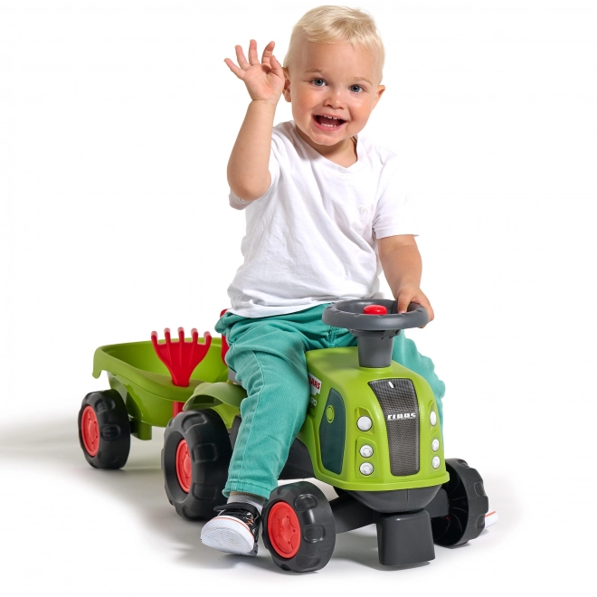 Falk otroški traktor Claas 470 Arion zelen z prikolico in kompletom za pesek