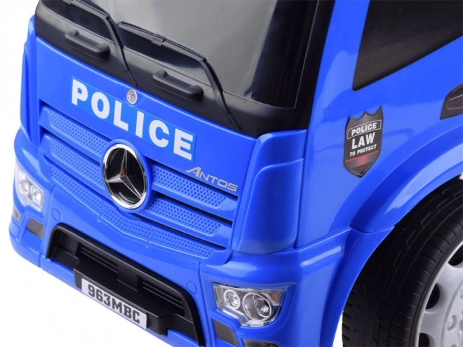 Otroški poganjalec z zvokom Mercedes Antos POLICE modra
