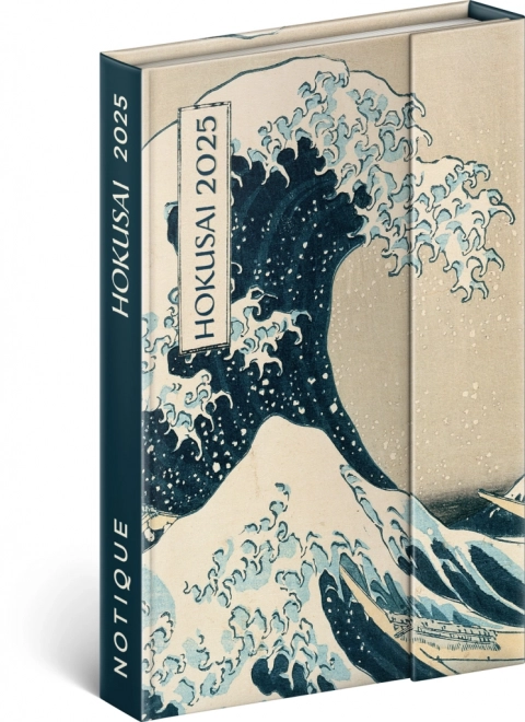 NOTIQUE tedenski magnetni dnevnik Katsushika Hokusai 2025, 11 x 16 cm