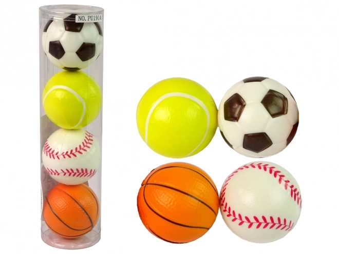 Set mehkih žogic 4 kosi Šport Golf Tenis Nogomet