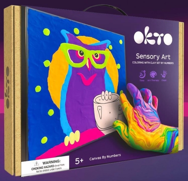 OKTO Sovka ustvarjalni komplet za slikanje na platno 29x29 cm