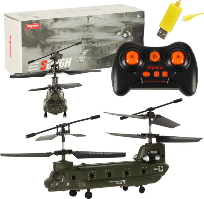 RC helikopter SYMA S026H-1 z Wi‑Fi in 2,4 GHz, črn/khaki