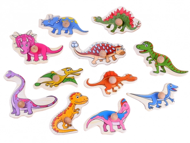 Lesena sestavljanka dinozavri