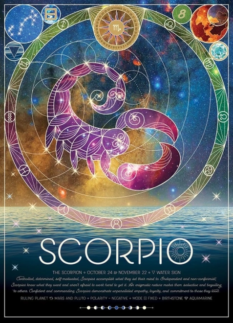 COBBLE HILL Sestavljanka Znamenje Zodiaka: Škorpijon 500 kosov