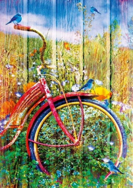 Bluebird puzzle modri ptički na kolesu – 1000 koščkov