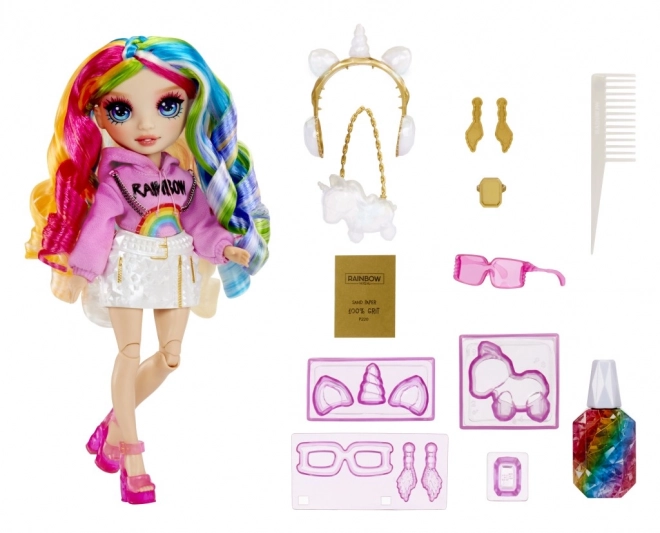 Rainbow High kreativni kristali punčka - Amaya Raine