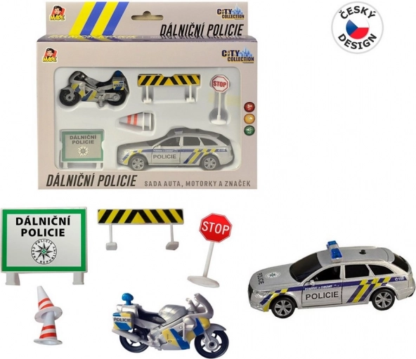 Komplet avtocestne policije City Collection z zvokom in svetlobo