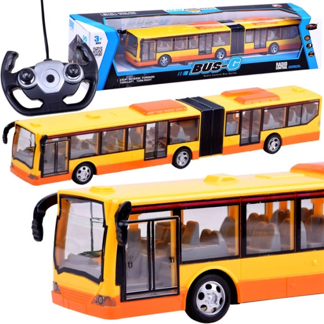 RC členkasti avtobus na daljinsko upravljanje za otroke – rumena