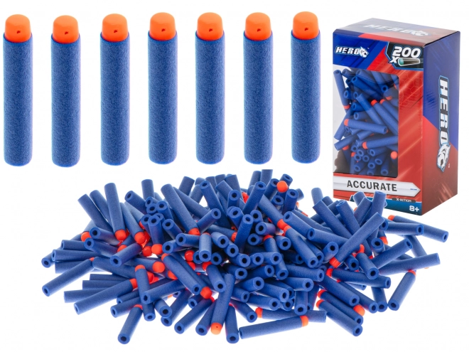 Nadomestni naboji kompatibilni z NERF 7,2cm BOX 200 kosov.
