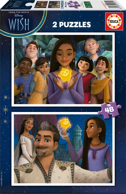 Educa puzzle Želje 2×48 koščkov