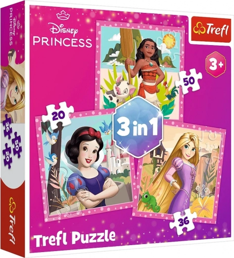 Sestavljanka 3v1 – lepe rože – DISNEY PRINCESS Trefl