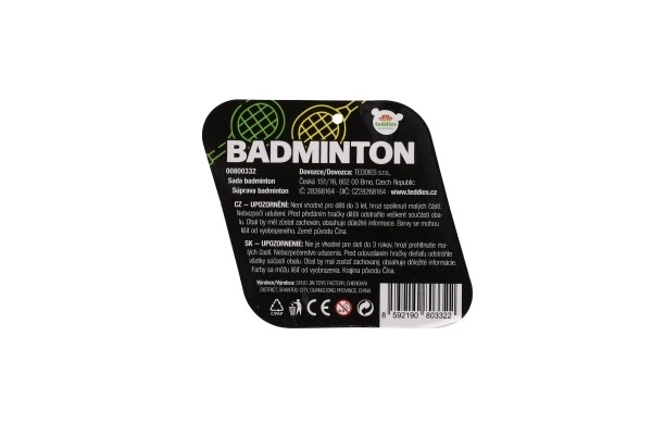 Otroški badminton komplet kovina/plastika z dvema loparjema in košarico