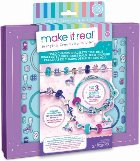 Make It Real komplet za izdelavo zapestnic Halo Charms True Blue