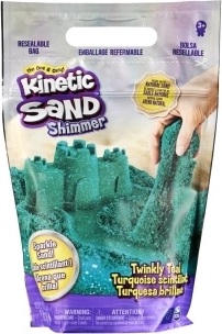 Kinetic Sand modro‑zelena bleščeča mivka 0,9 kg