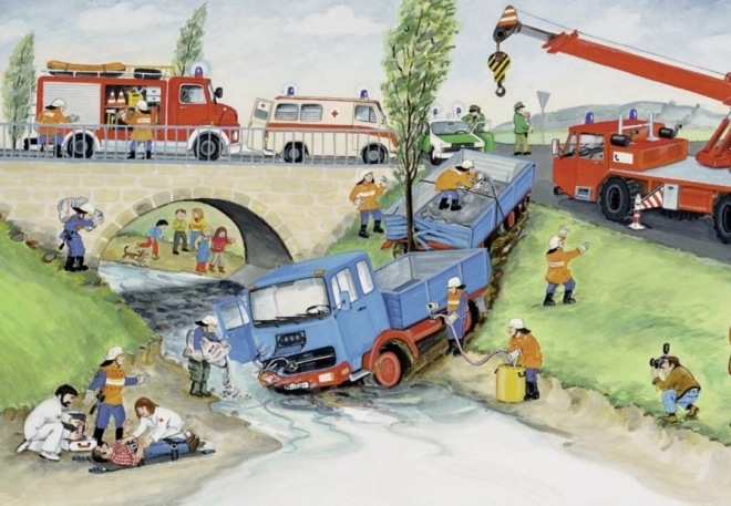 Ravensburger sestavljanka Gasilci 2x24 kosov