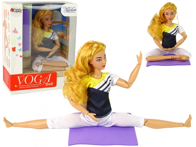 Otroška joga punčka Dolgi blond lasje