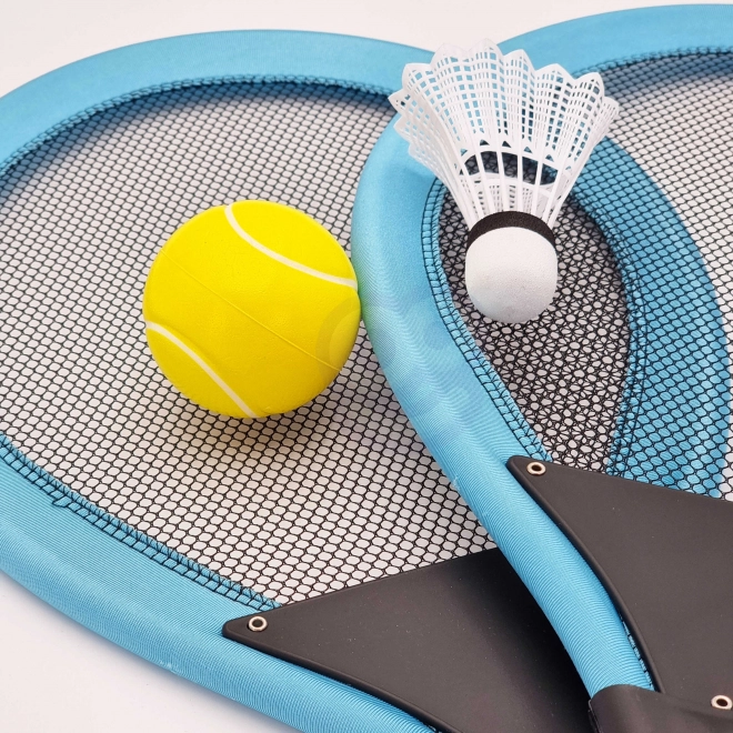 Velike loparje za tenis in badminton za otroke z žogico
