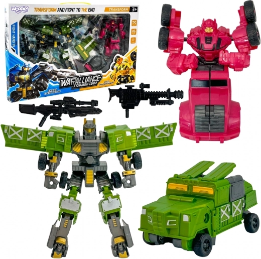 Woopie transformirajoči roboti komplet 4v1 bojna vozila