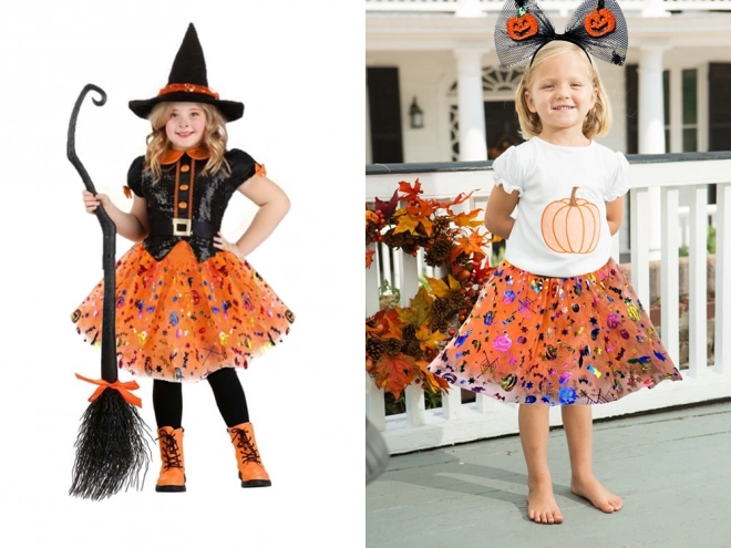 Halloween kostum s trakom in tutu krilom