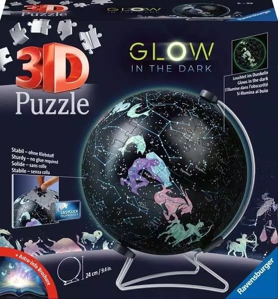 RAVENSBURGER svetleča krogla z ugankami Svetovni globus 190 kosov