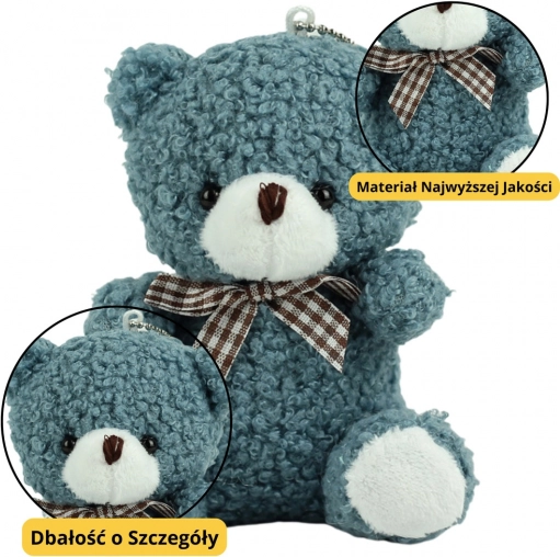 Plišasti obesek Medvedek Moder 8 cm
